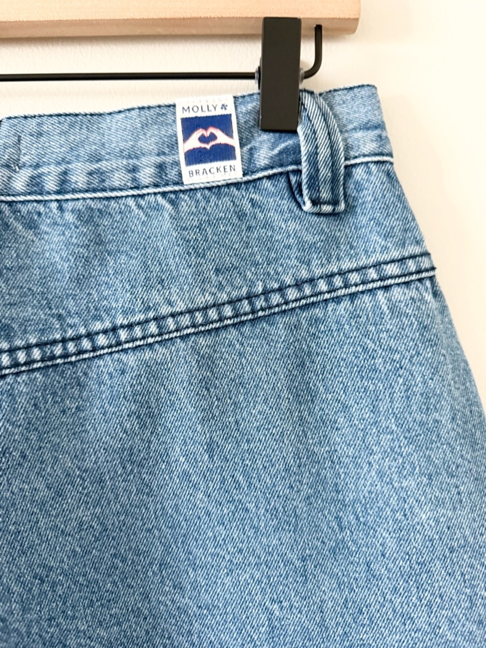 Molly Bracken Blue Low Rise Wide Leg Jeans Medium Wash Size S - Picture 7 of 8